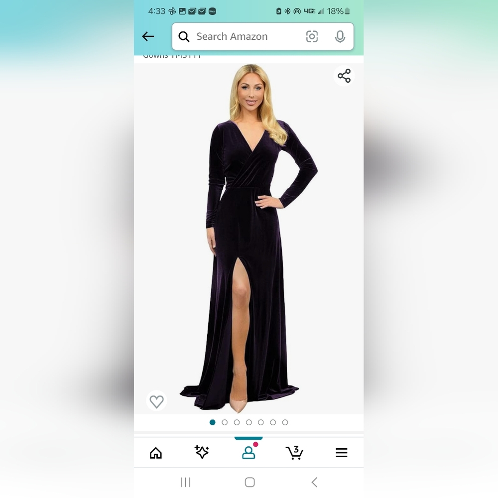 Long velvet formal dress